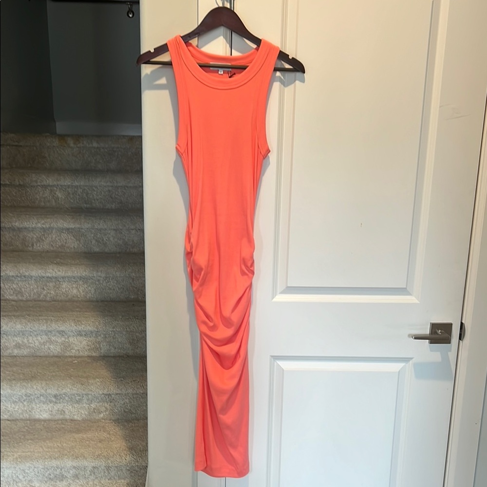 Coral Sleeveless Maxi Dress